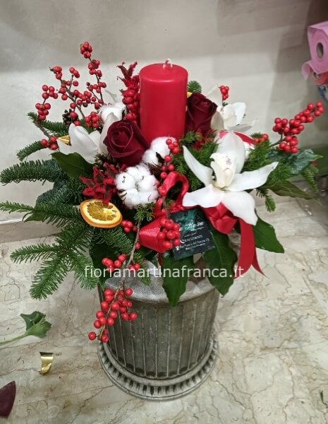 Composizione natalizia riferimento foto, correlata al prezzo scelto